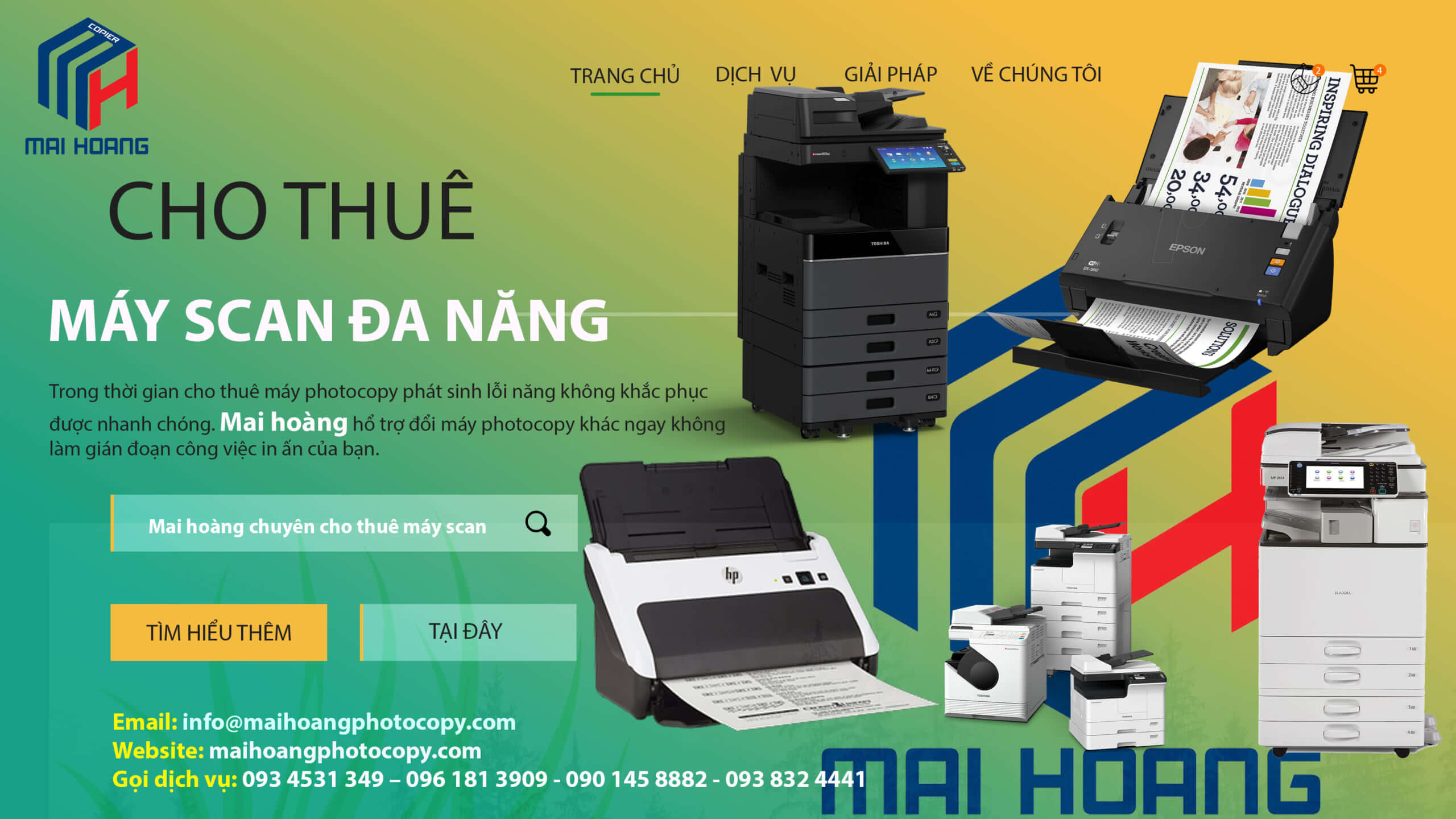 Bảng giá Dịch vụ cho thuê máy Photocopy ở Khu Công Nghiệp Cầu Tràm