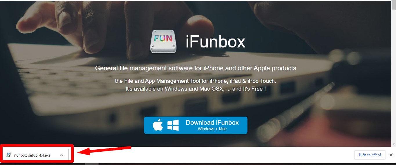 Cách kết nối iPhone với máy tính bằng phần mềm iFunbox bước 2