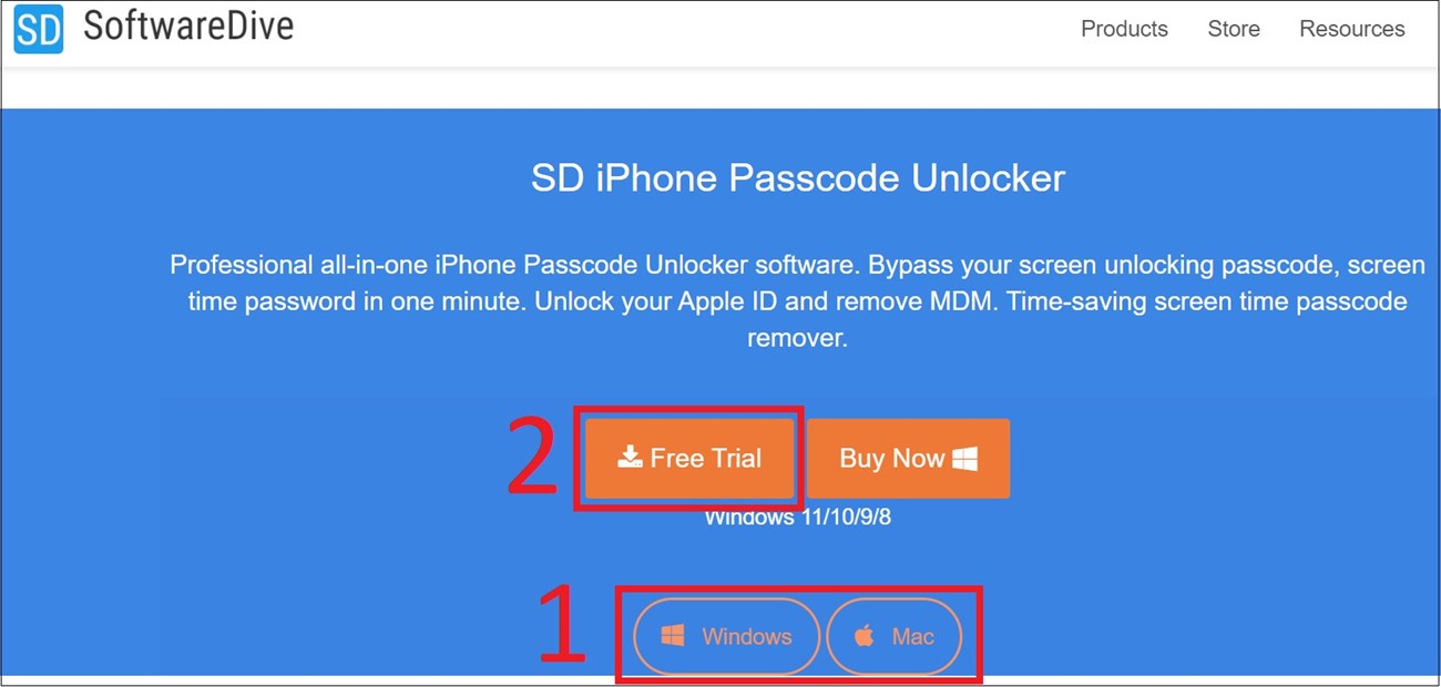 Tải xuống SD iPohne Passcode Unlocker