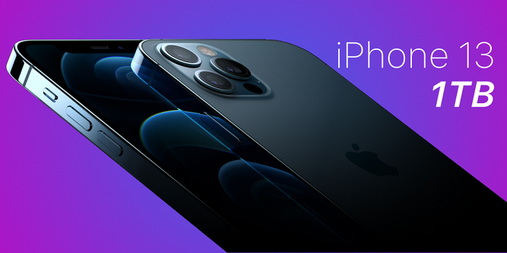 iPhone 13 Pro Max được cải tiến nhiều hơn với bản nâng cấp phiên bản dung lượng lên đến 1T tỷ