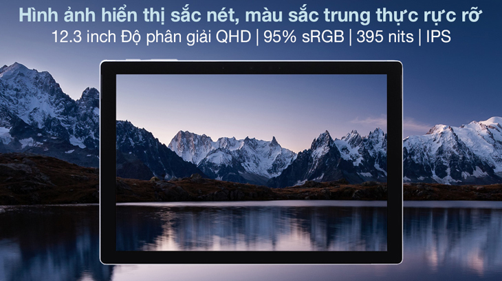 Máy tính xách tay Surface Pro 7 có độ tương phản cao, hiển thị hình ảnh sắc nét