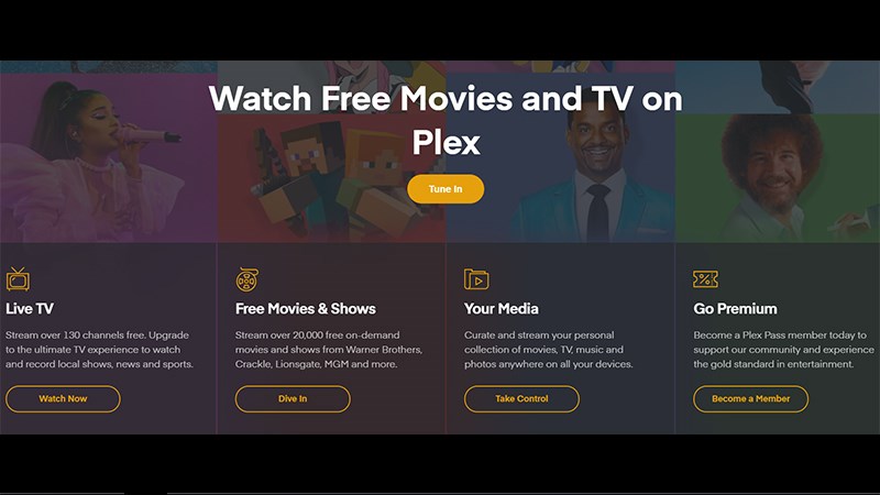 Ứng dụng Plex cung cấp các dịch vụ phát lại phim và nhạc, cho phép người dùng lưu trữ các tập tin đa phương tiện