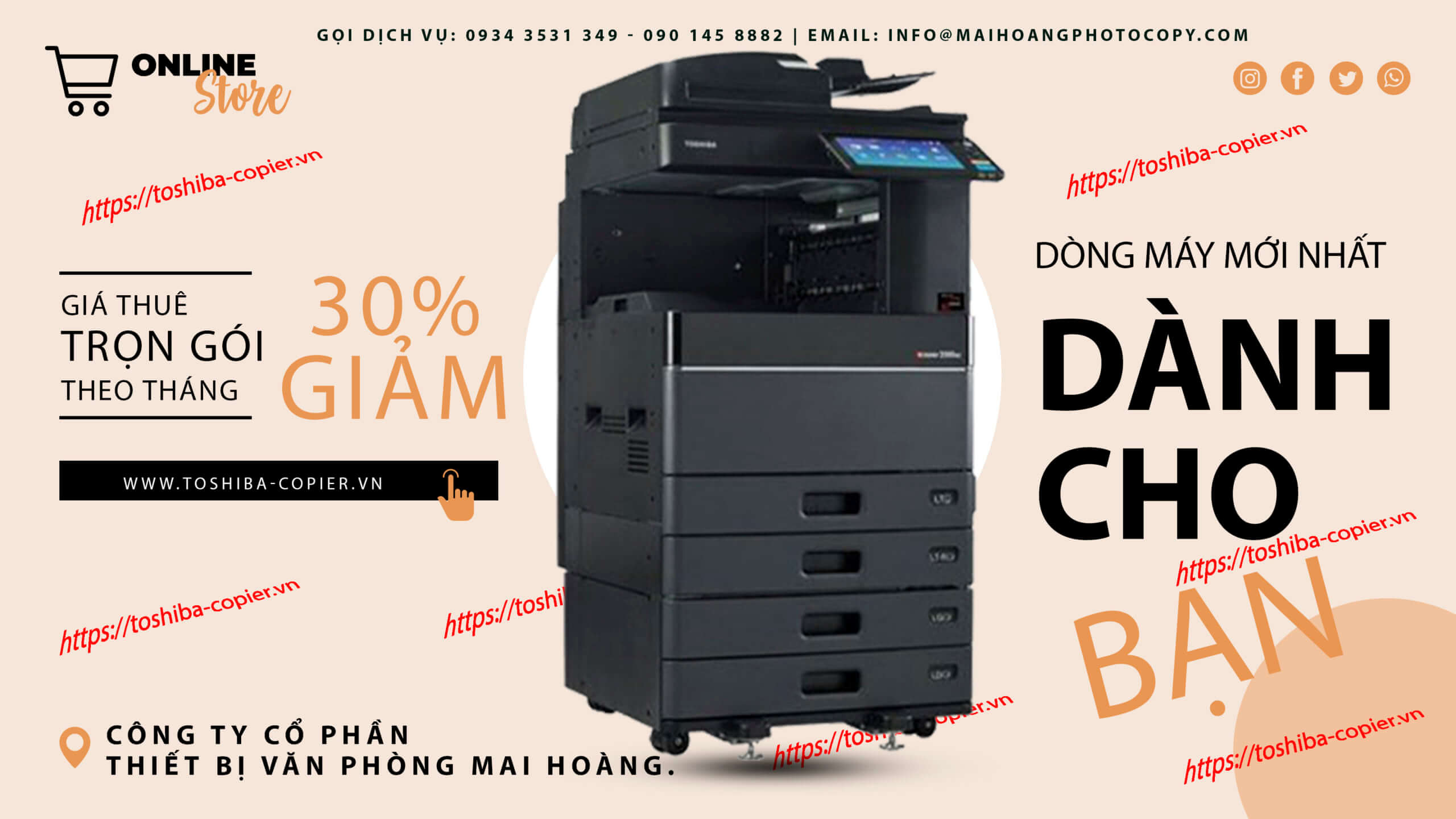 cho thuê máy photocopy toshiba Toshiba khi sở hữu hộp mực to nên thời gian sử dụng liên tục lâu dài nên rất thích hợp sử dụng trong các cửa hàng kinh doanh dịch vụ photocopy.