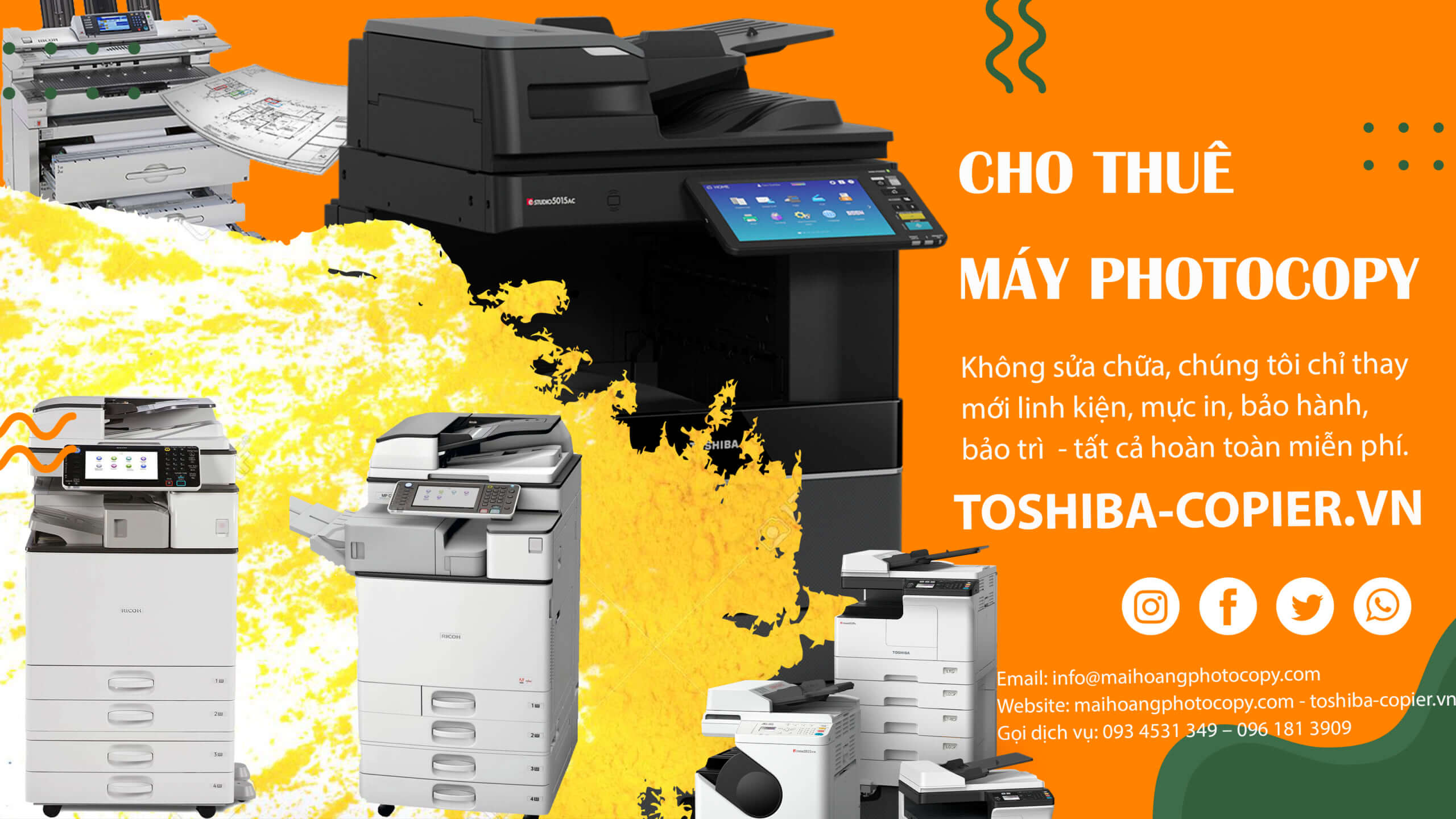 chi phí thuê máy photocopy là bao nhiêu 