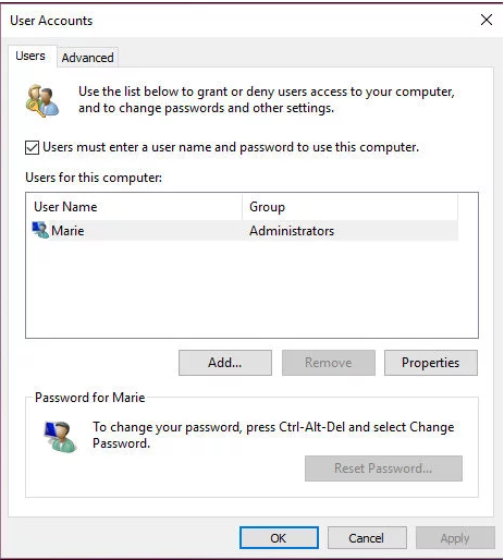 Gỡ bỏ mật khẩu đăng nhập Windows 10