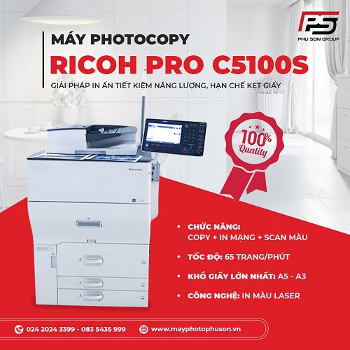 Máy photocopy Ricoh Pro C5100S