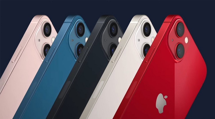 iPhone 13 và iPhone 13 mini đa dạng về màu sắc với 5 màu khác nhau