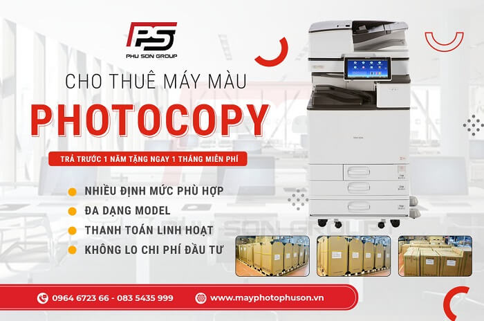 Dịch vụ cho thuê máy photocopy màu tại Phú Sơn